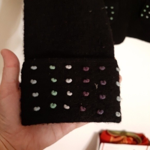 carol reed black wool cardigan sweater m blazer jacket classic quiet luxury luxe - Picture 2 of 5